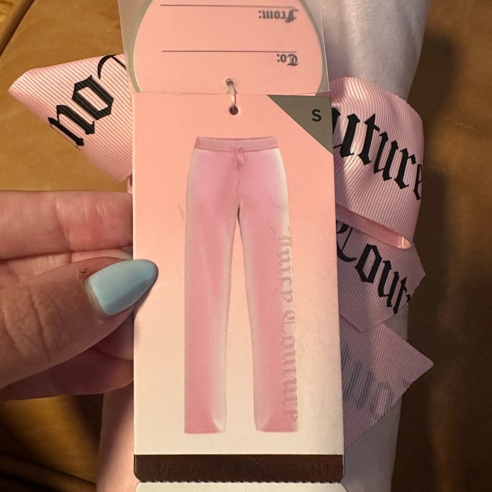 Juicy Couture Pink Velvet Fleece Pants